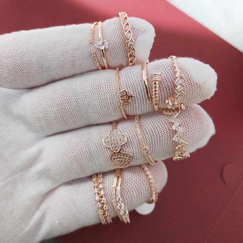 Модное женское европейское и американское стильное ювелирное кольцо с геометрическим рисунком