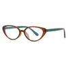 Personalized Cat Eye Eyewear PC Anti Blue Light Flat Mirror Fashionable Oval Frame Glasses Suitable for Tourist Street