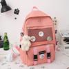 4 шт., комплект школьных сумок, новые холщовые школьные сумки для девочек-подростков, милые школьные рюкзаки для ноутбуков, женские дорожные сумки, студенческие сумки для книг