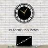 Стильные настенные часы с цифрами/Большие часы и настенный орнамент/Металлические настенные часы для спальни, офиса -Черный