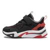Li-Ning Кроссовки для бега Cloud V3 Kids с низким верхом, нескользящие, амортизирующие, износостойкие, детские, цвет черный, красный YKNU010-3