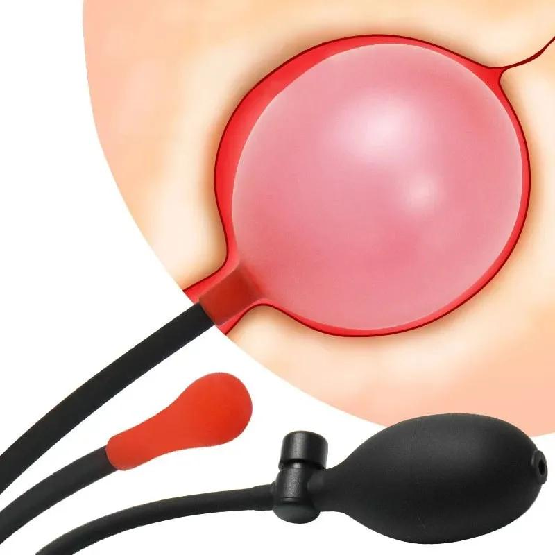 Надувная анальная пробка для начинающих анальный секс, легко вставляется, расширяемая мини-помпа для ягодиц, секс-игрушка для мужчин и женщин