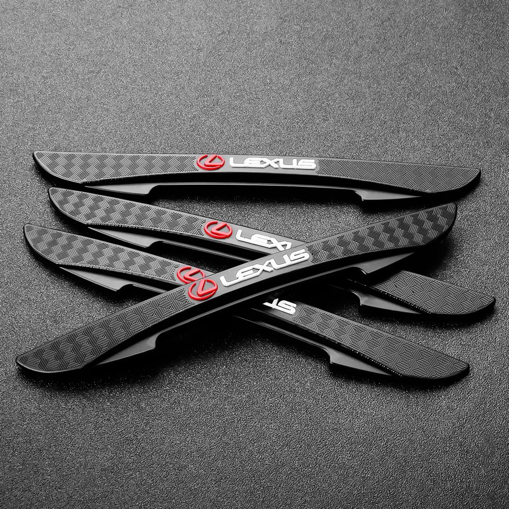 4Pcs Car Door Edge Protection Strips Stickers Anti-collision Scratch Decals For Lexus LS LC IS350 ES300 GS350 CT200h GX460 NX300