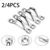 2/4Pcs Handle 5Mm Stainless Steel Wire Eye Strap Boat Marine Tie Down Fender Hook Canopy Engines Accessories