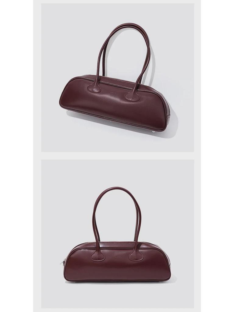 Корейская ретро-сумка для боулинга: Универсальная сумка через плечо из коровьей кожи с большой вместимостью