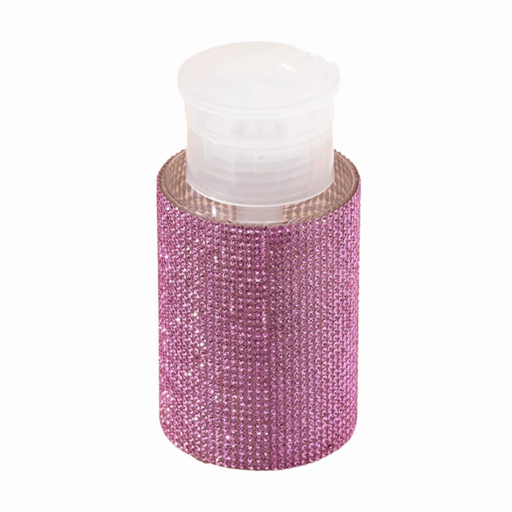 Sparkling Press Type Storage Bottle Creative Nail Polish Remover Container Manicure Tools