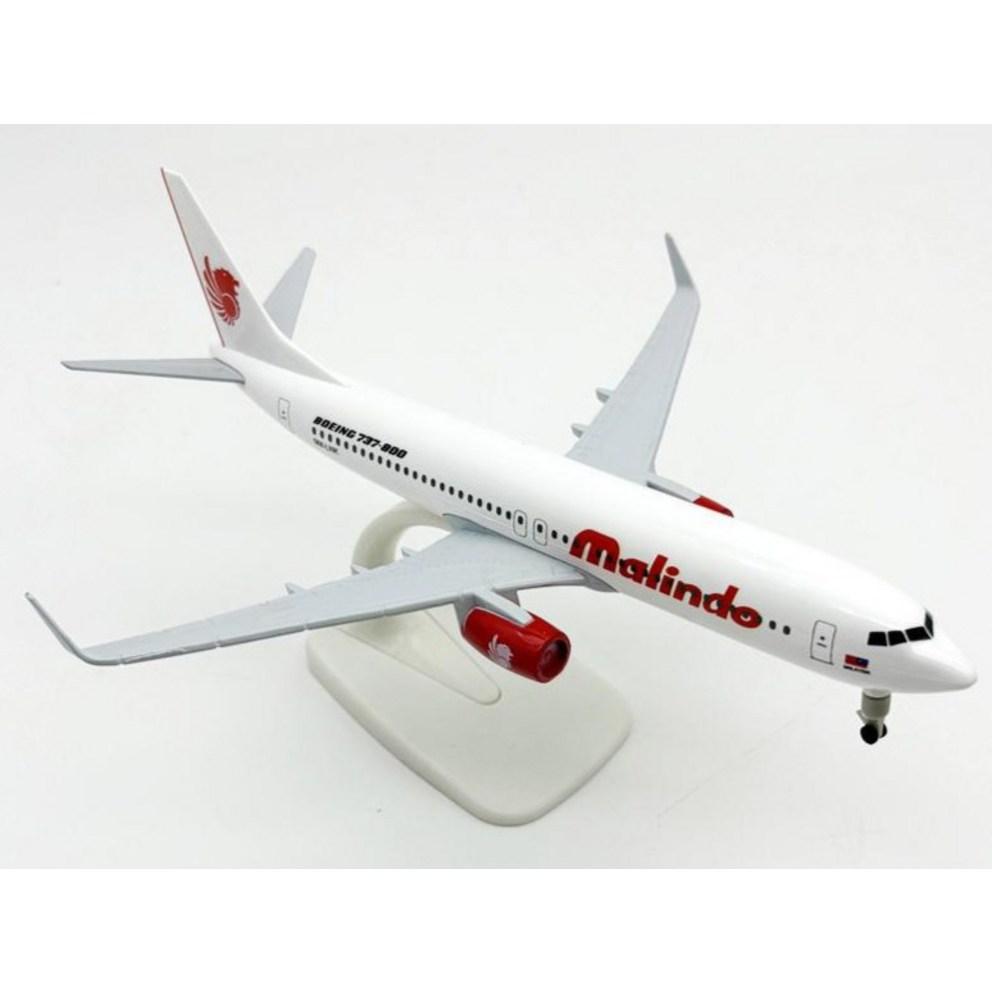 Модель самолета Boeing 737 Malindo Air, литая, 20 см