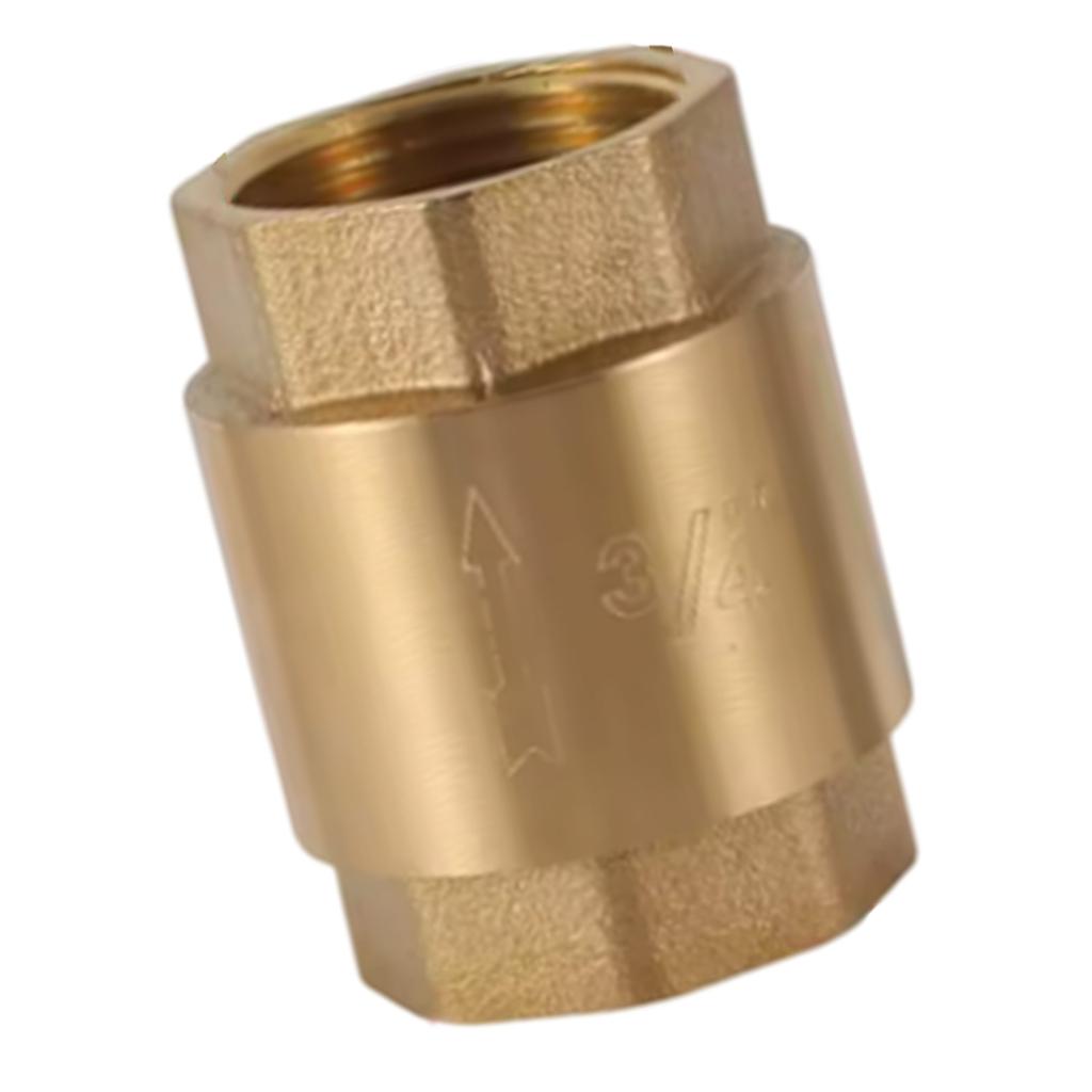 Brass Thread In-Line Spring Check Valve DN20/DN15 Single Way Connector Water Non Return Valve Plumbing Fitting Accessory