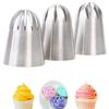 3Pcs Large Rose Cream Cake Nozzles Set Coupler Cupcake Decorating Baking Tools