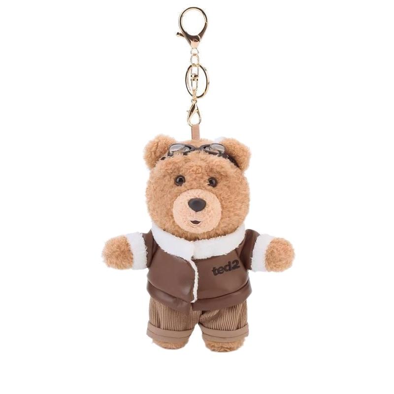 Плюшевый брелок Ted 2 Кавайный плюшевый мишка Аниме Хобби Мягкая игрушка Брелок Подвеска для сумки Куклы Рождественские Подарки на день рождения