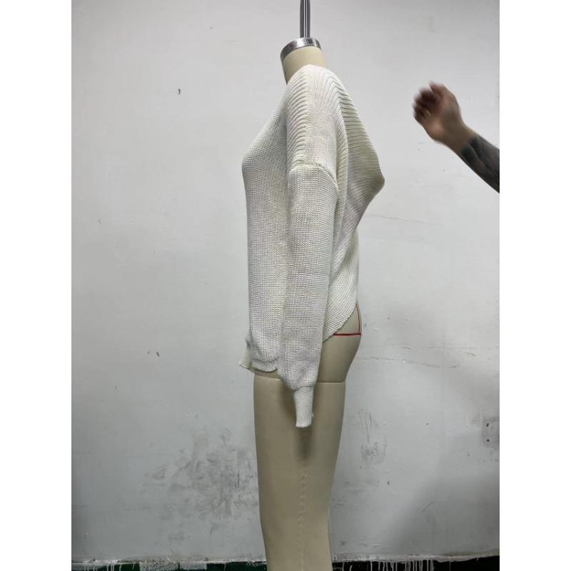 Осенне-зимний женский трикотаж. Свитер с длинными рукавами.