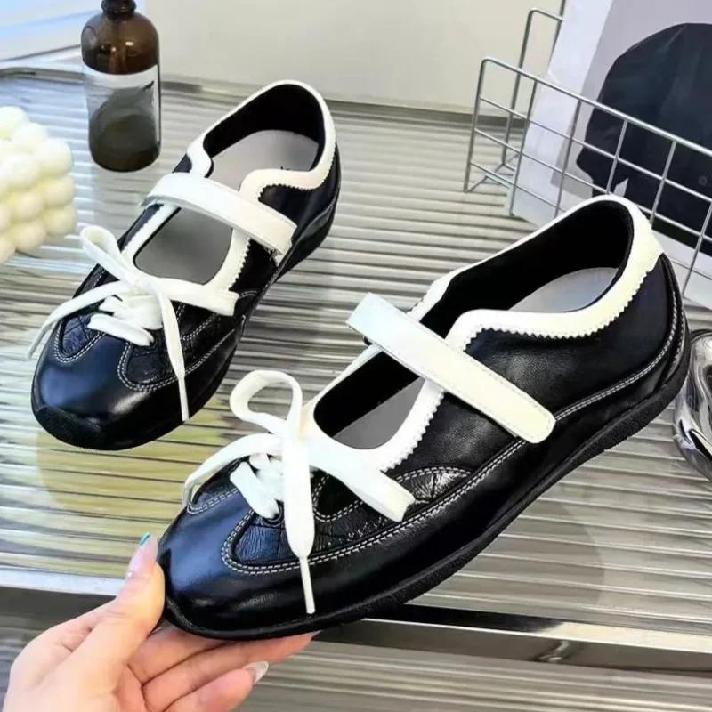 Весна и лето 2025 Новые балетки со скрытой платформой Женские повседневные спортивные туфли Мэри Джейн