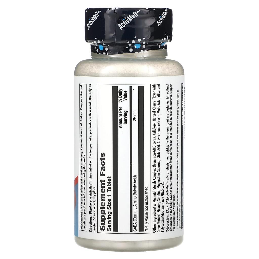 Gaba, Cherry Flavor, 25Mg, 120 Micro Tablets