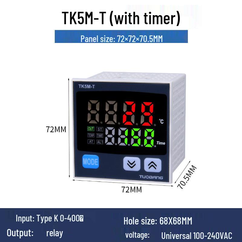 TK5S/M/H-T Цифровой ПИД-регулятор температуры и времени для термопресса (Тип K)