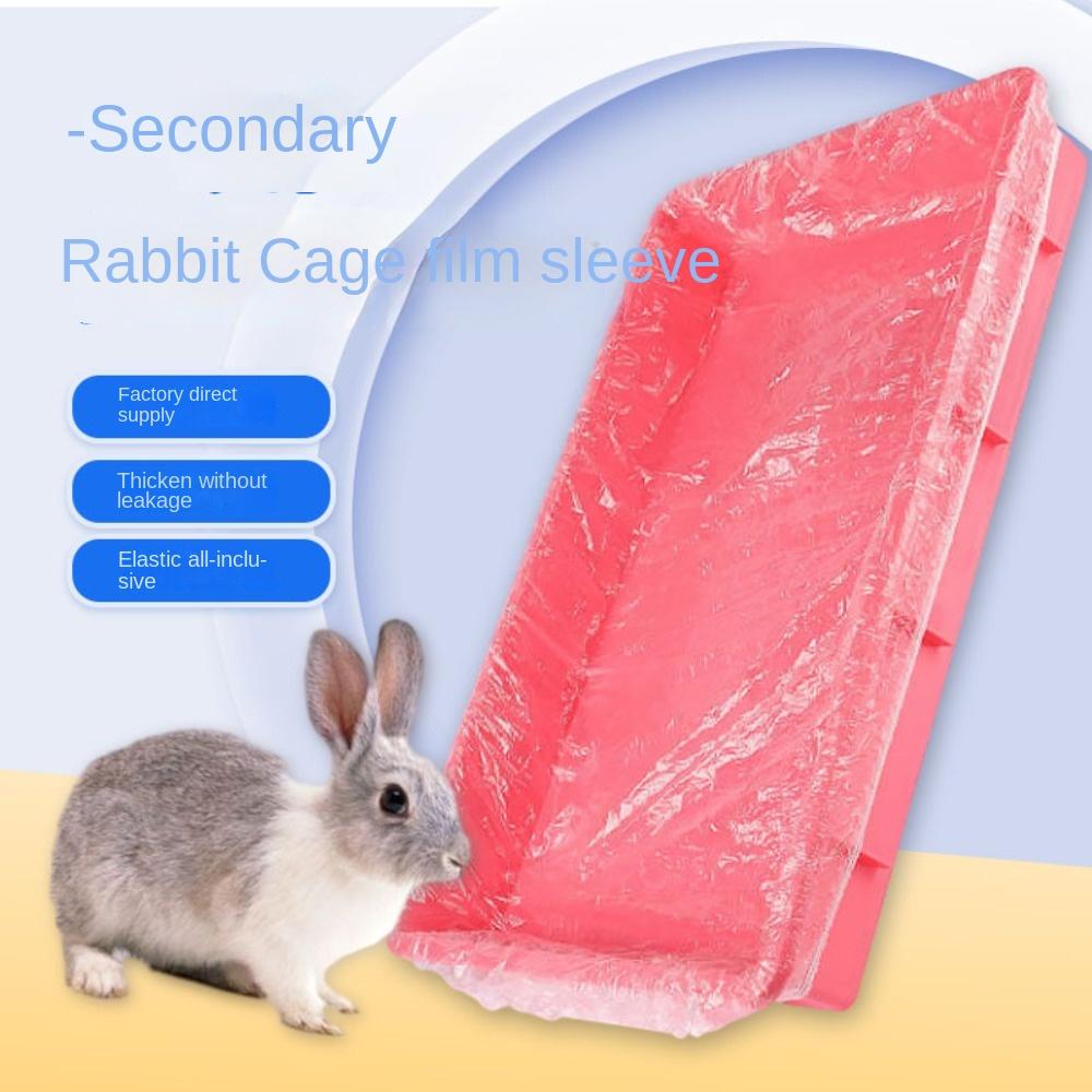 10pcs Elastic Rabbit Cage Tray Mat Disposable Film Cover Rectangular Bird Cage Tray  for Dog Cat