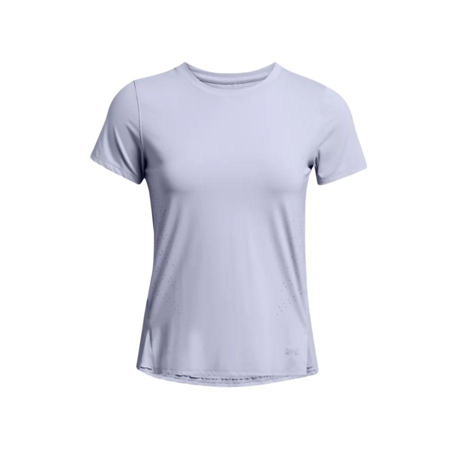 Under Armour Футболка Cool Series Solid Color Running Quick-Dry с круглым вырезом и коротким рукавом, женские топы, светло-голубой, фиолетовый 1383364-539