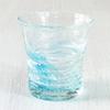Kubagasaya Ryukyu Glass Ryukyu Glass Rocks Glass with Fluorite Okinawa Souvenir Firefly Wave Glass Water Luminous Glowing