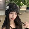 Vintage Beanie Hat Bowknot Woven Cap Fashion Sequin Knitted Hat  Autumn
