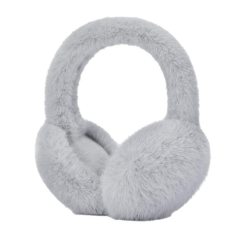 1pc Solid Color Soft Plush Ear Warmer Winter Warm Earmuffs Fashion Ear Cover Outdoor Cold Protection Ear-Muffs Folding Earflap