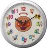 Настенные часы RHYTHM Anpanman с иероглифами, аналоговые, серебристые 4KG713-M19