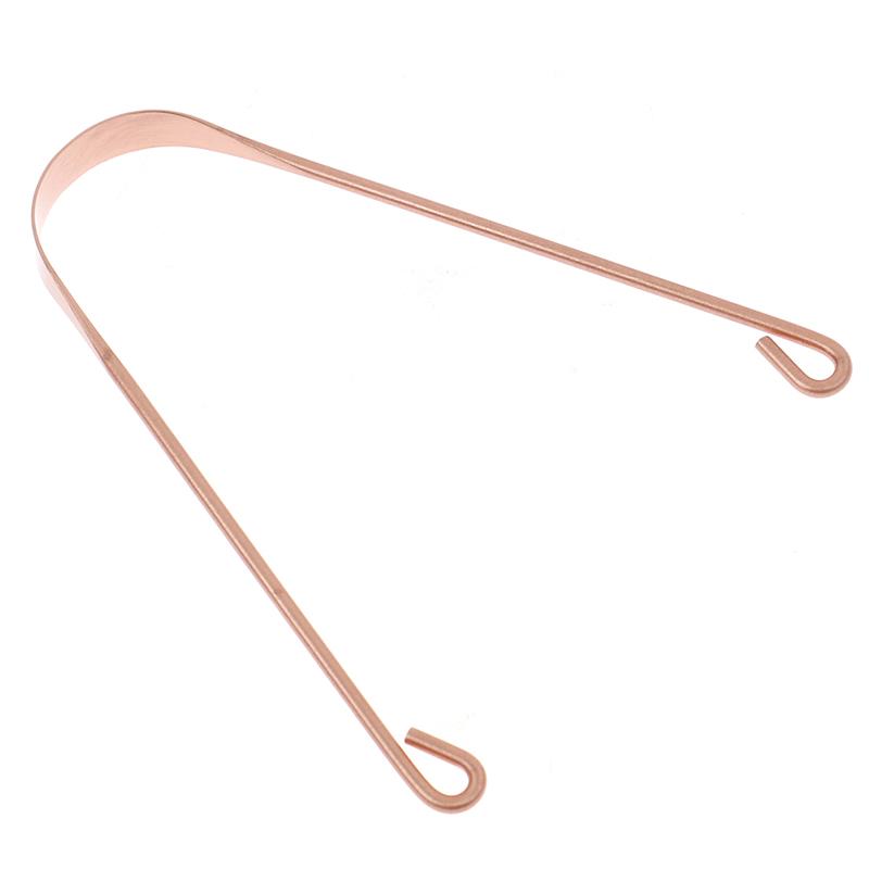 Чистый медный скребок для языка, толстый аюрведический гигиенический уход за полостью рта