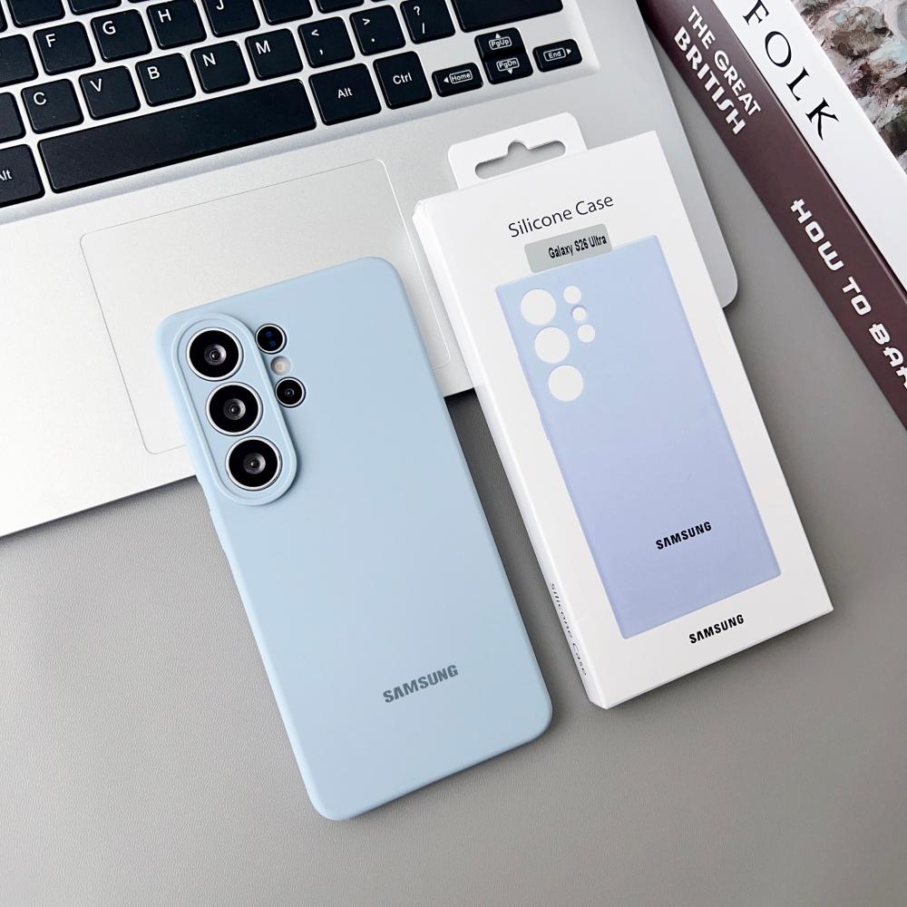 Original For Samsung S26 S25 Ultra S26 Case High Quality Liquid Silicone Cover Samsung S26 S25 Plus S24 Protector Shell & Box
