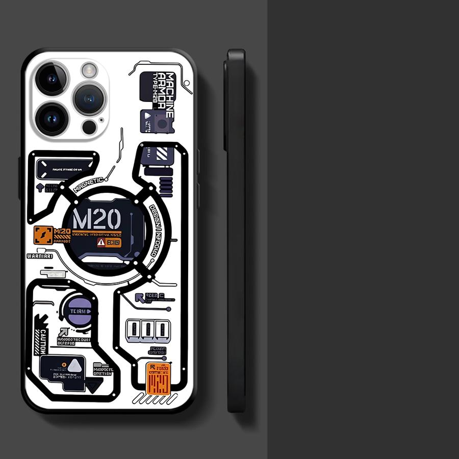 Ретро-меха стиль Чехол для телефона для Apple iPhone 17 Pro Max XR XS MAX 12 14 11 13 17e Air 15 Pro 7 8 16