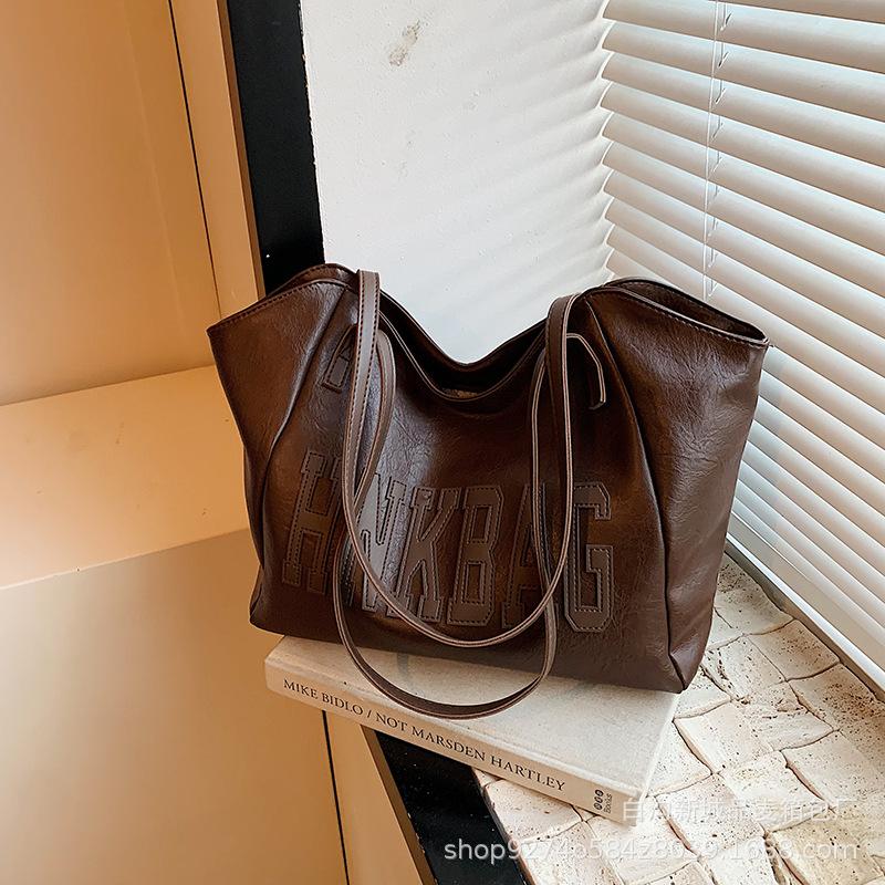 Premium texture fashionable versatile big bag women's 2025 new trendy temperament shoulder bag large capacity commuter tote bag