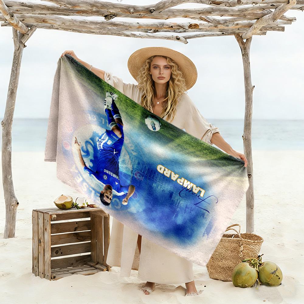 Lampard's Chelsea Moment Beach Towel High Absorbency & Quick-Dry Comfortable Lightweight