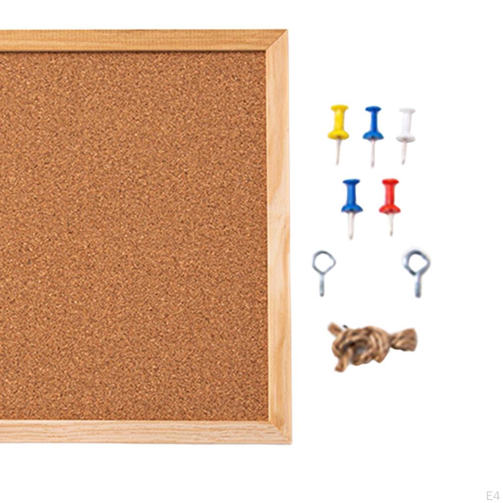 Пробковая доска объявлений Кухня Офис Дом Фото Дисплей DIY Прямоугольник Деревянный