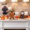 Spooky Bathroom Tissue Storage 2Pcs Halloween Paper Towel Holder, Cartoon Animal Tabletop Roll Dispenser, Wooden Stable Wood Support Stand for Kitchen