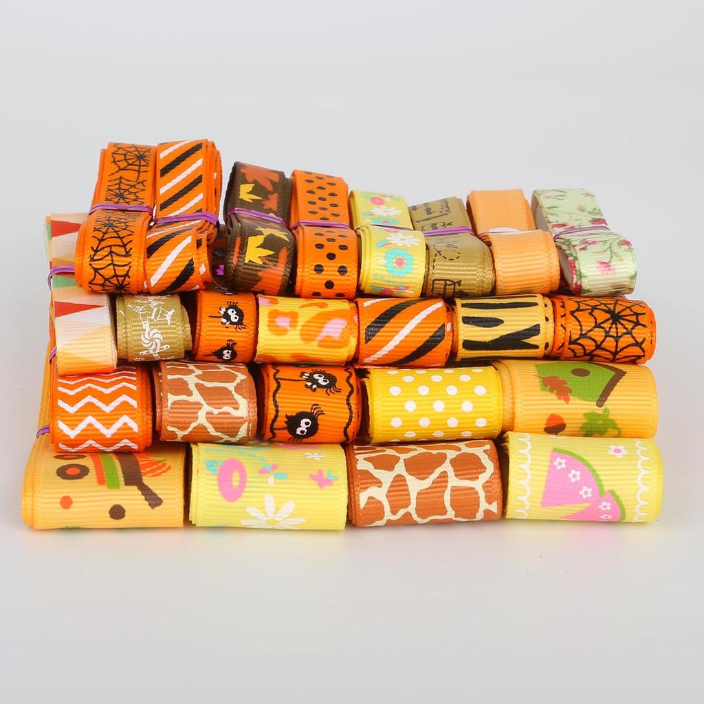 Репсовая лента с принтом в горошек, бантик для волос, вечерние рождественские свадебные украшения, ткань для шитья своими руками