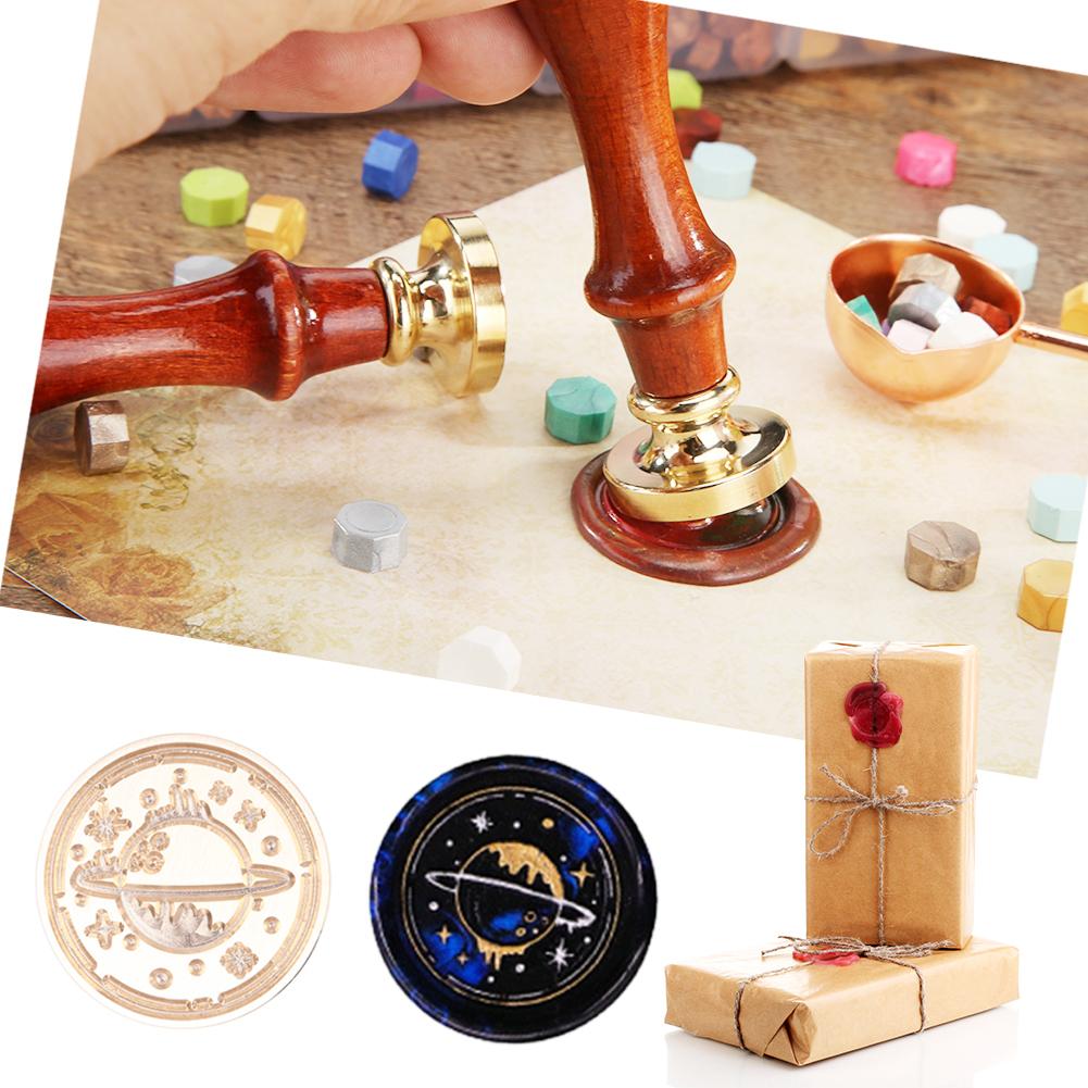 Ретро печать сургучный штамп с головками Солнца, Луны и звезд, круглые уплотнительные штампы, печать, огненный лак, печать, декор для скрапбукинга, инструменты «сделай сам»