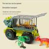Large Dinosaur-Themed Engineering Toy Set: Tyrannosaurus Rex Excavator & Dump Truck, Durable & Educational Sliding Vehicles for Boys