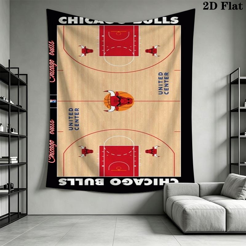 Chicago Bulls Court Threepiece Set 1 Duvet Cover 2 Pillowcase Without Core Duvet Cover And Pillowcase Christmas Birthday Gift