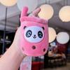Cartoon Panda Cute Rabbit Fruit Milk Tea Cup Plush Toy Pendant Keychain For Kids