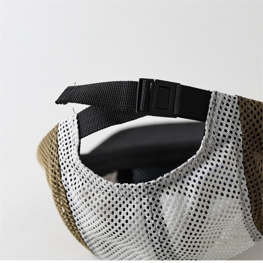 Flat-brimmed Sun Visor Cap 5 Panel Quick-drying Hat Japanese Style Mesh Baseball Cap Unisex