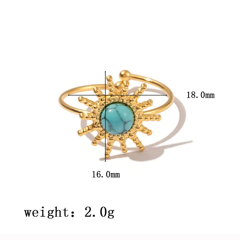 Европейско-американское уникальное средневековое металлическое кольцо: Камень тигровый глаз, открытый дизайн для женщин