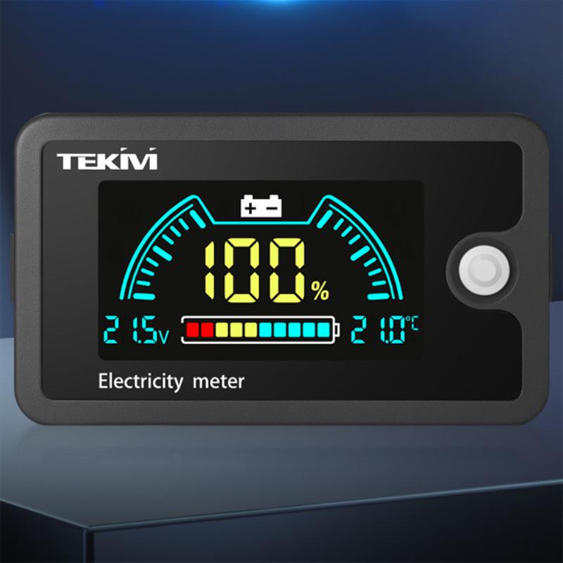 1 Комплект LiFePO4 Свинцово-кислотный Литиевый Аккумулятор DC 8-100V Индикатор Емкости Аккумулятора С Тревожным Сигналом по Температуре ЖК-Экран Электроизмеритель