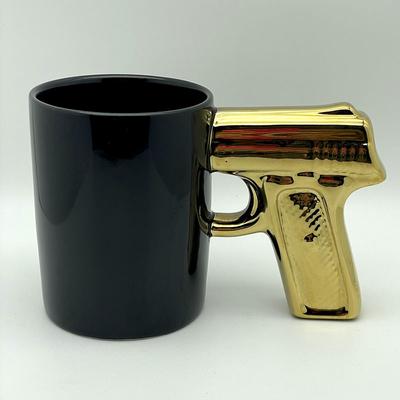 320 мл Креативная кружка Desert Eagle с ручкой для кофе Кружка с 3D тонкой оболочкой и рельефной ручкой Кружки в виде пистолета Кофейные чашки Новинка Забавные подарки