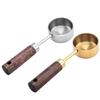 15ml Stainless Steel Tablespoon with Wooden Handle – Ideal Coffee Scoop for Beans, Sugar & Powder