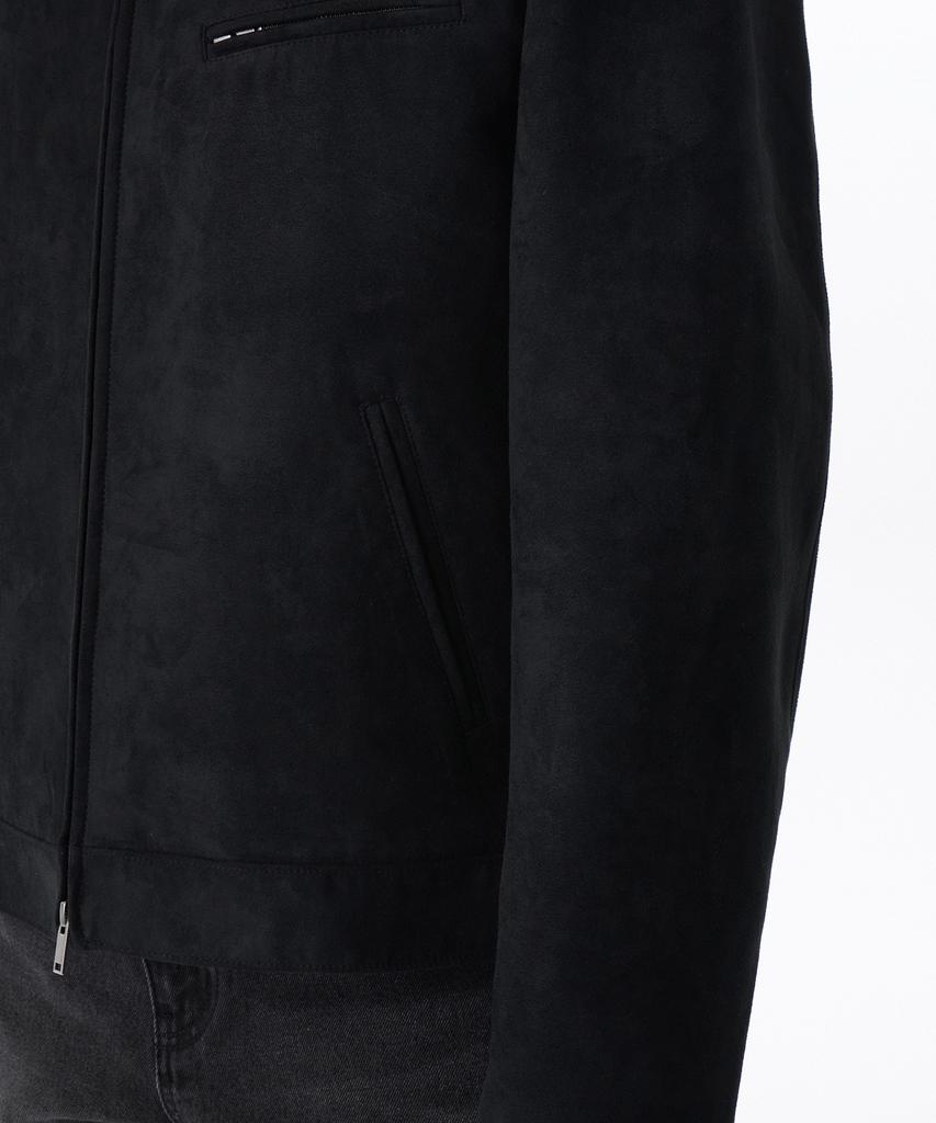 Musinsa Standard Synthetic Suede Racer Jacket [Black]