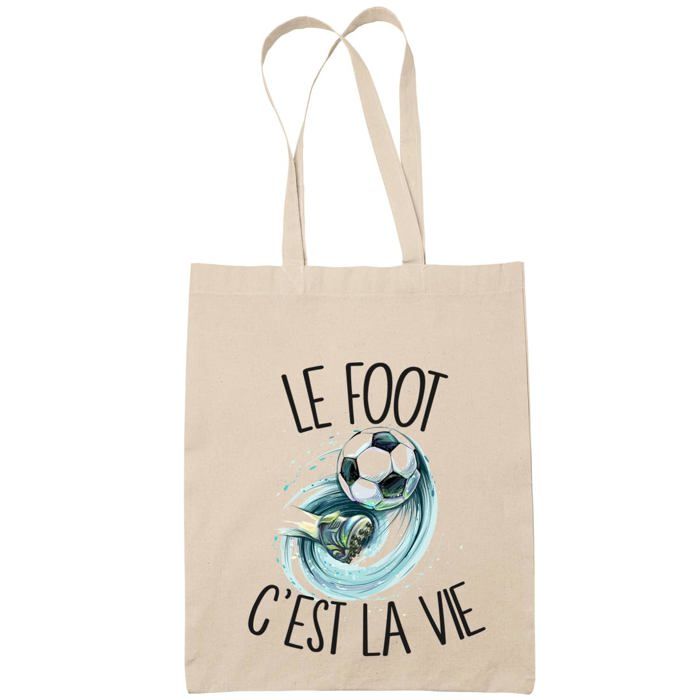 Tote bag - PLANETEE - Tote bag « foot c'est la vie » - Coton - Imprimé en France - Anses solides
