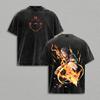 Vintage Sukuna Jujutsu Kaisen Washed T Shirt, Yuji Itadori Anime Tee, Fire Anime