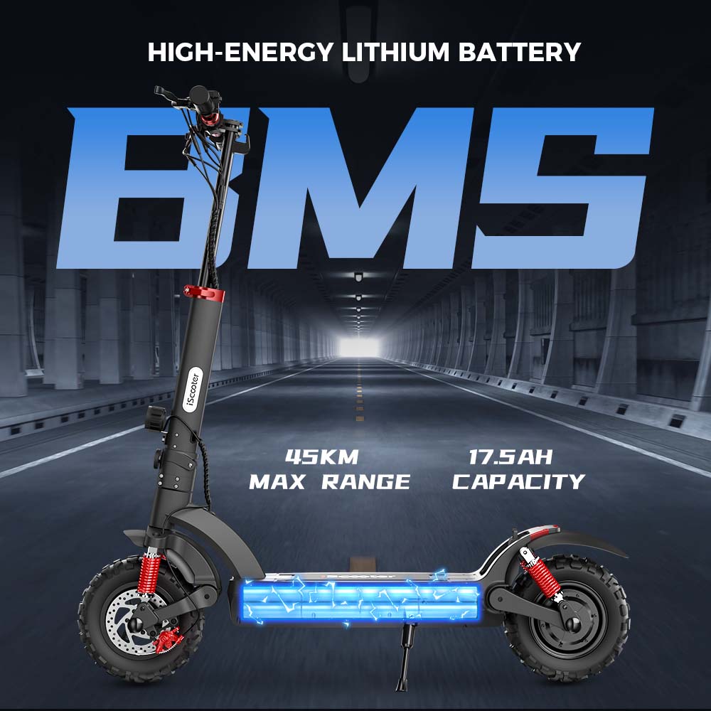 iScooter IX6 11-Inch Off-Road Rear Drive Electric Scooter 1000W Motor, 50-60KM Range, NFC Technology(NO ABE)