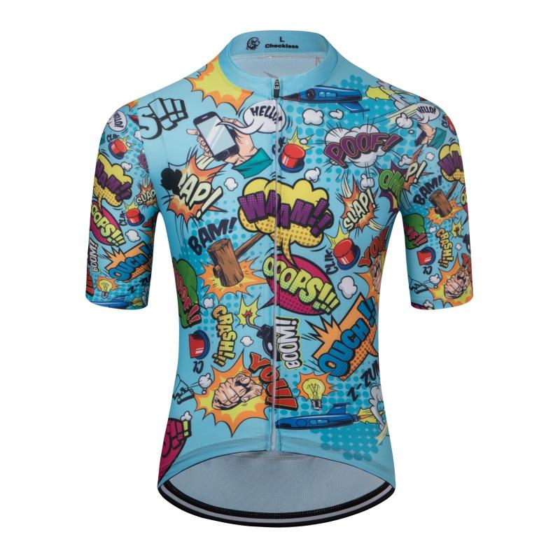 Новинка 2023 года, велосипедный костюм с короткими рукавами, высокая эластичность, быстросохнущий дорожный велосипед, мужской летний дышащий топ