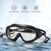 Противотуманные очки для плавания в большой оправе HD для взрослых, мужчин и женщин, водонепроницаемые очки для плавания, очки для дайвинга, серфинга, водного спорта