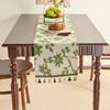 Table Flag Red Jacquard Tea Flag Fringed Ethnic Style Geometric Tv Cabinet Coffee Table Long Cover Decoration