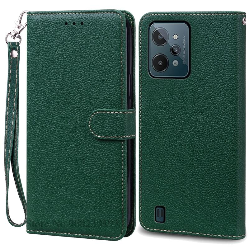 Для Realme C31 Чехол-книжка из кожи с откидной крышкой для Realme C31 Чехол-книжка с подставкой для Realme C31 Чехол-коробка Fundas