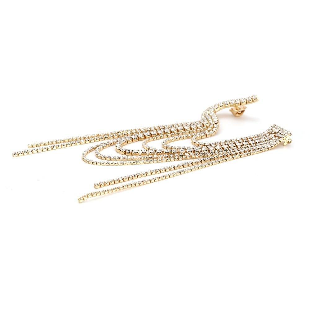 Epaulets Rhinestone Tassel Brooch Tassel Chain Shoulder Flash Fringe Shoulder Mark Men Women